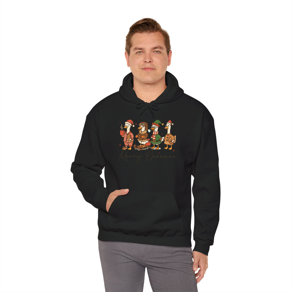 Penguin Carolers Merry Christmas Hoodie | Holiday Penguin Sweatshirt