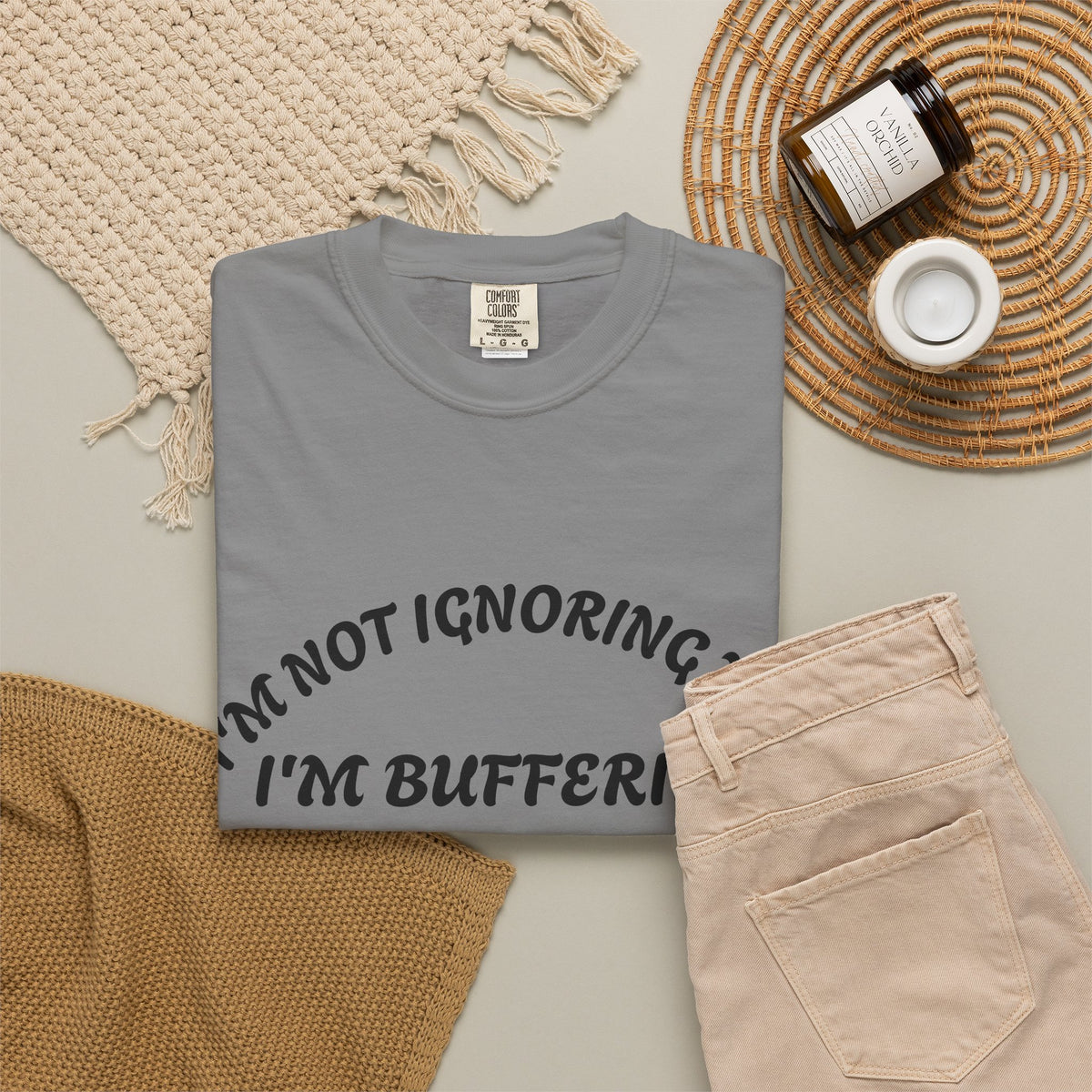 T-Shirt — "I’m Not Ignoring You, I’m Buffering" Graphic Tee