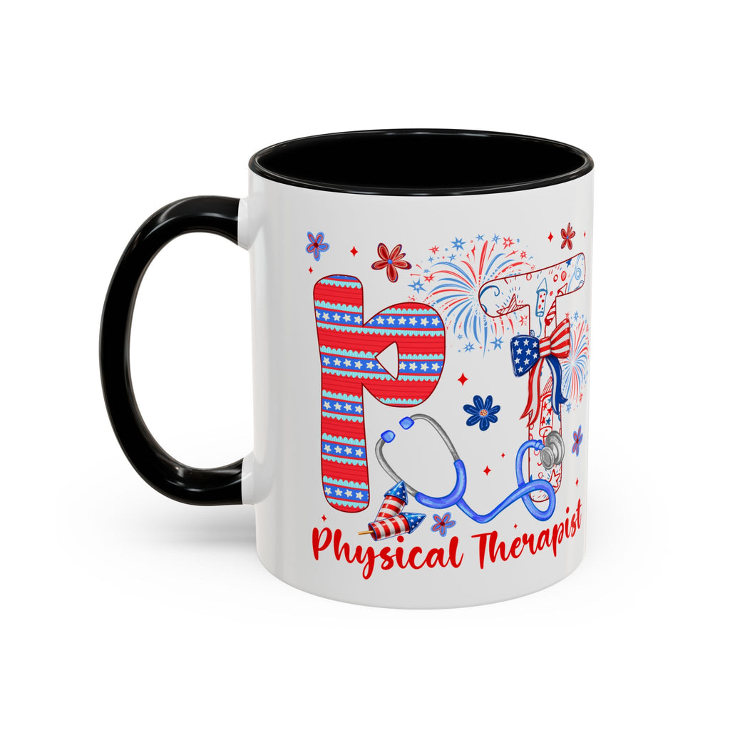 Physical Therapist Patriotic Accent Coffee Mug — 11/15oz