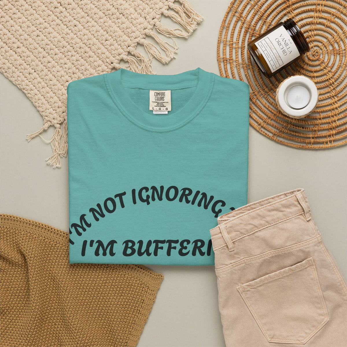 T-Shirt — "I’m Not Ignoring You, I’m Buffering" Graphic Tee