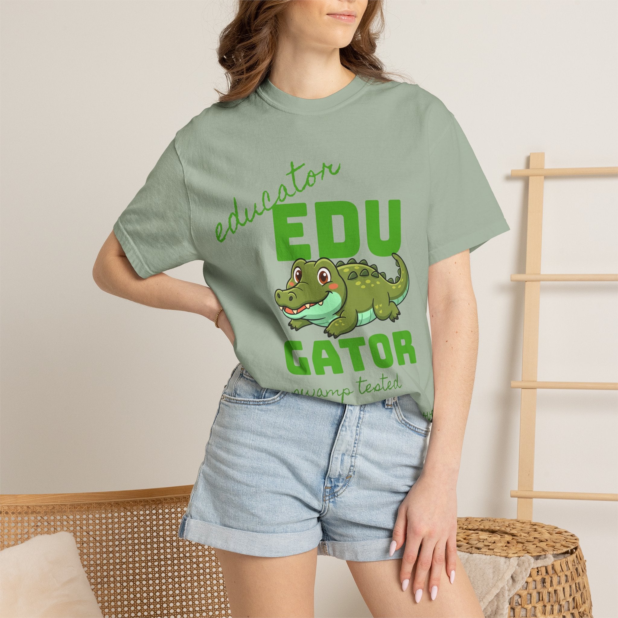Educator Edu-Gator T-Shirt — Funny Teacher Alligator Tee (Classroom Approved)