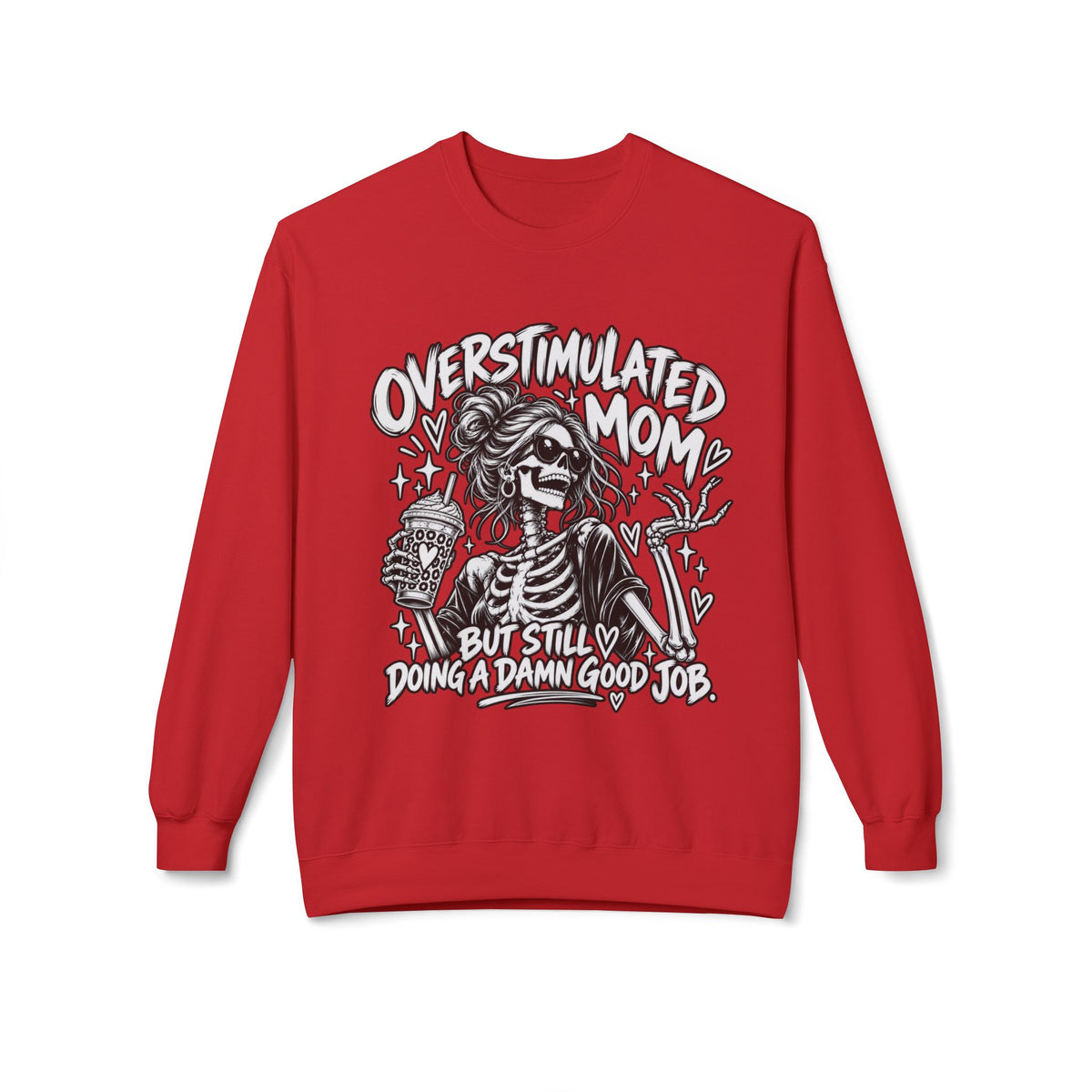 Overstimulated AF ADHD Mama Crewneck Sweatshirt