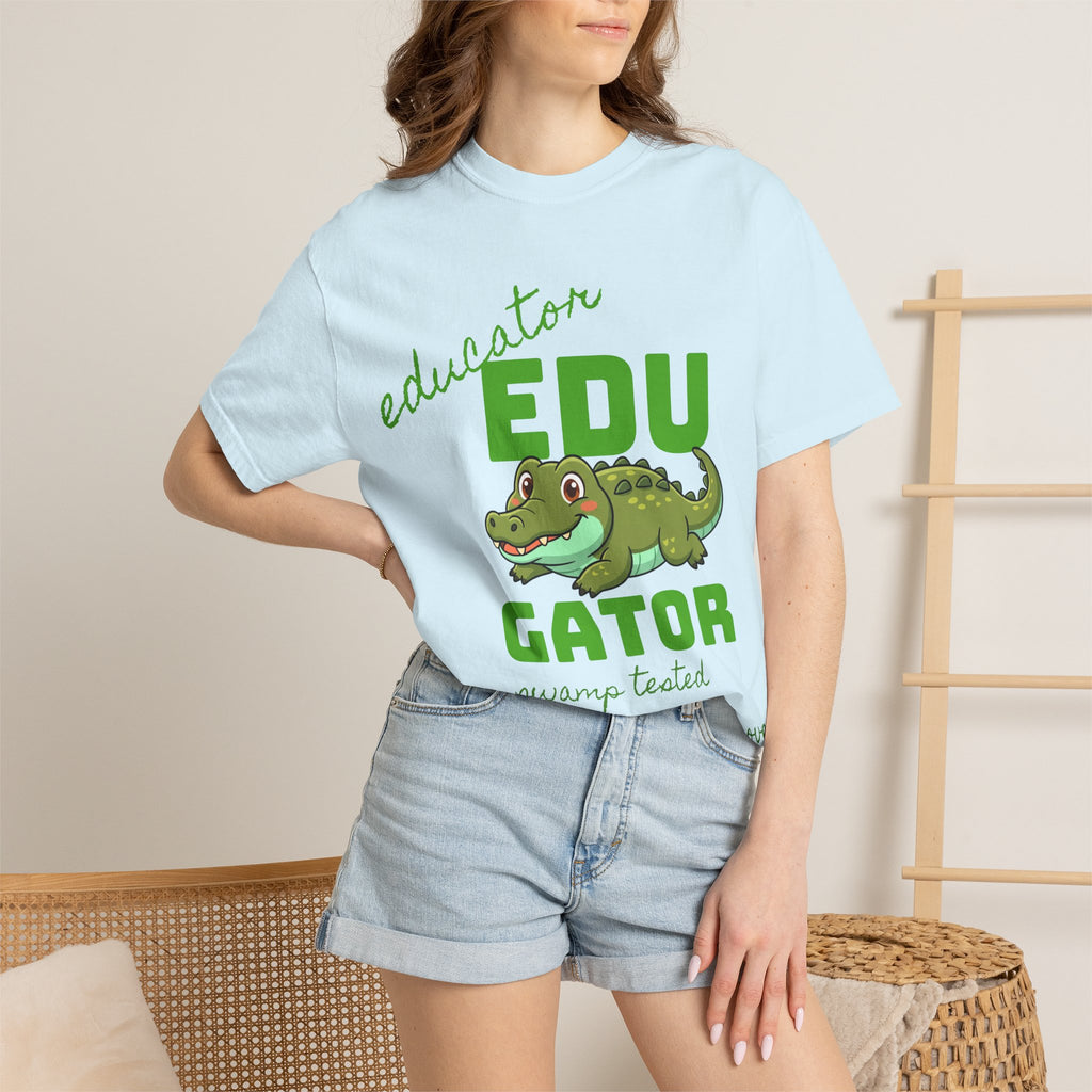 Educator Edu-Gator T-Shirt — Funny Teacher Alligator Tee (Classroom Approved)