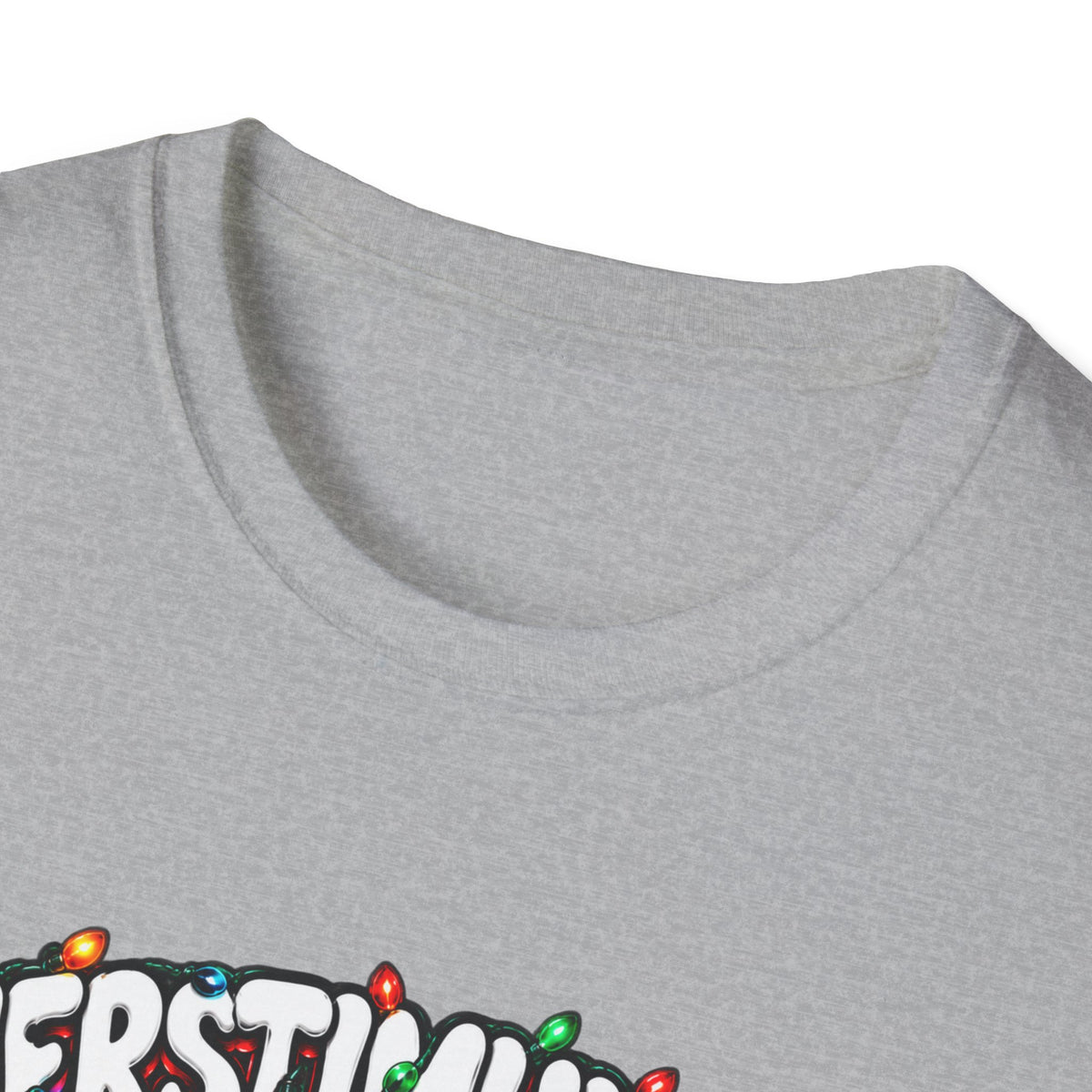 T-Shirt — "Overstimulated But Festive" Christmas Cat Holiday Tee