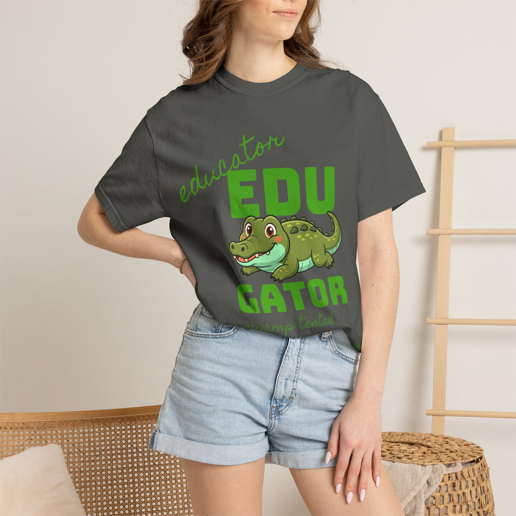Educator Edu-Gator T-Shirt — Funny Teacher Alligator Tee (Classroom Approved)