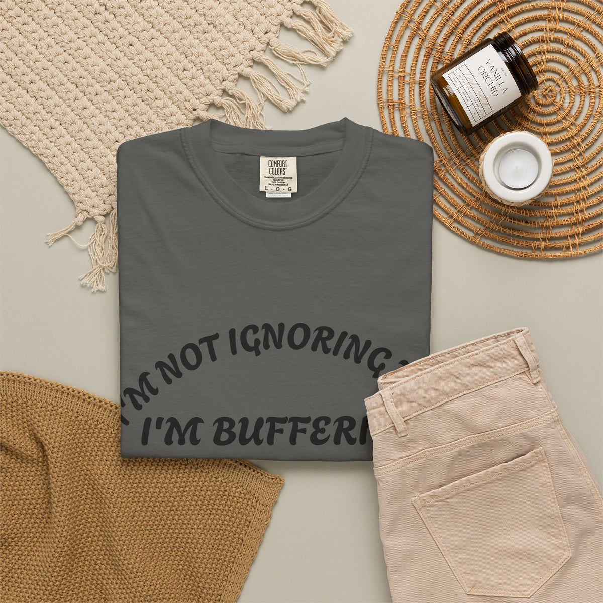 T-Shirt — "I’m Not Ignoring You, I’m Buffering" Graphic Tee