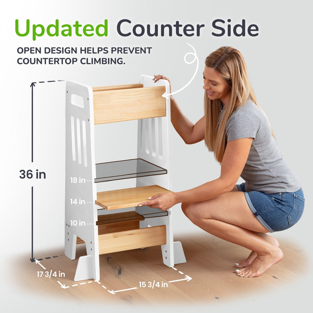 Standing Toddler Tower with Sliding Safety Door