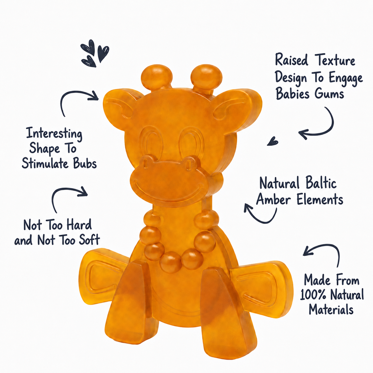 Natural Rubber & Baltic Amber Teething Toy – The Little Bamber