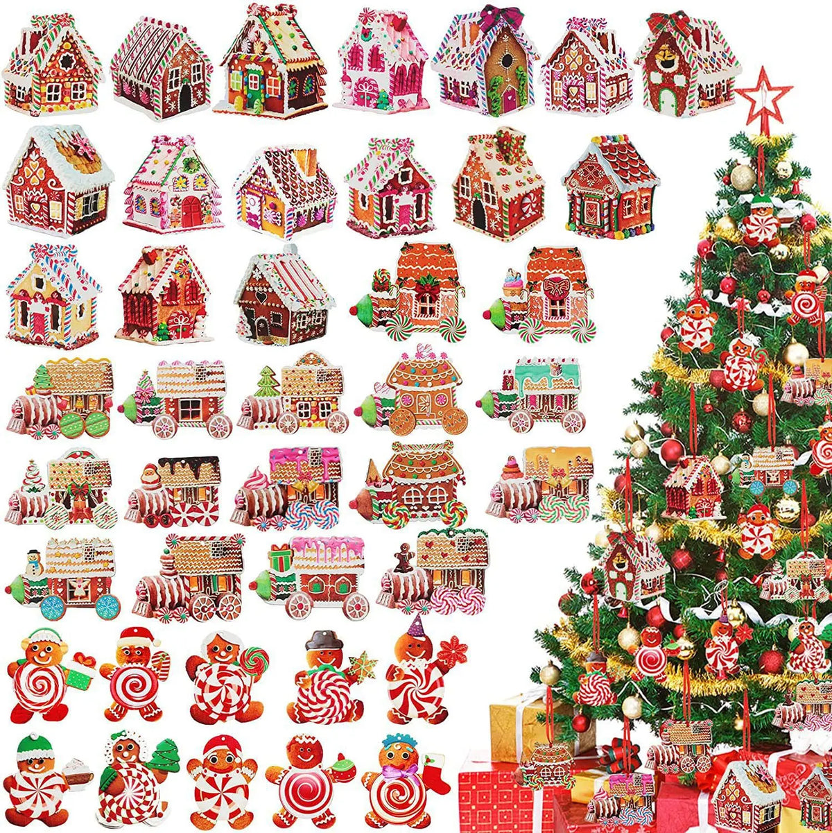 Christmas Wooden House Ornament – Holiday Tree & Home Decor