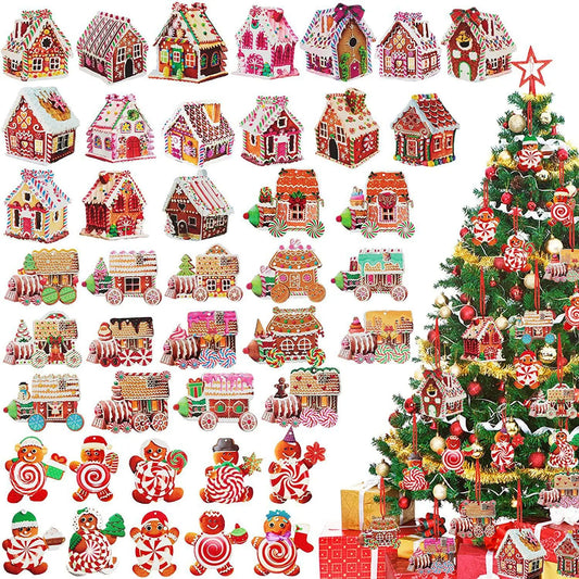 Christmas Wooden House Ornament – Holiday Tree & Home Decor