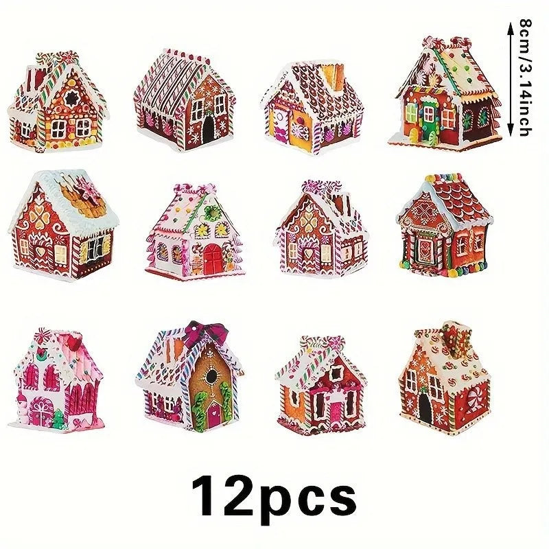 Christmas Wooden House Ornament – Holiday Tree & Home Decor