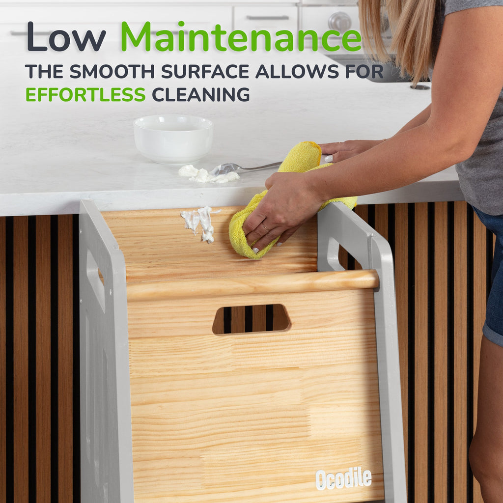 Standing Toddler Tower with Sliding Safety Door