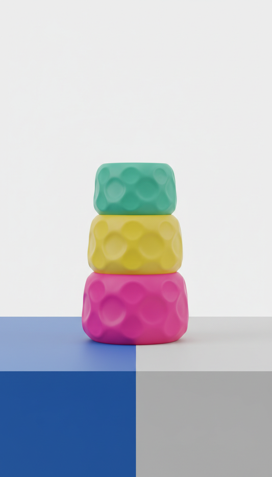 Sensory Bubble-Texture Stacking Cups – Montessori Baby Toy for Bath & Play