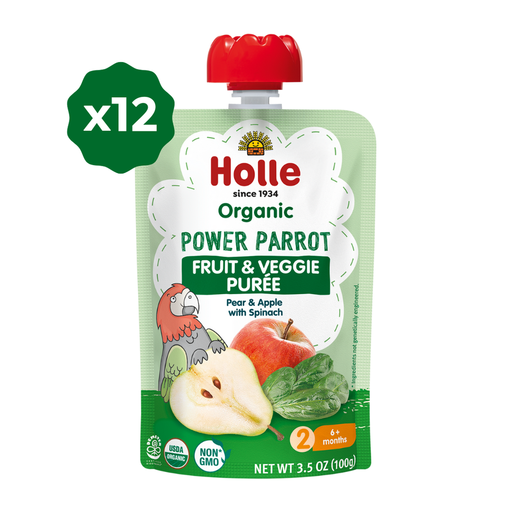 Holle Organic Power Parrot - Fruit & Veggie Purée Pouches